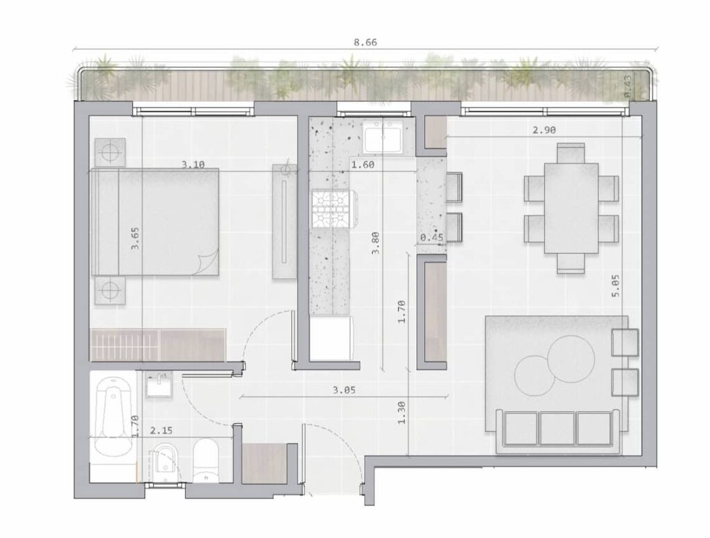 Planta Dos Ambientes C2