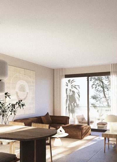 Living amplio y luminoso de departamento en venta en San Miguel